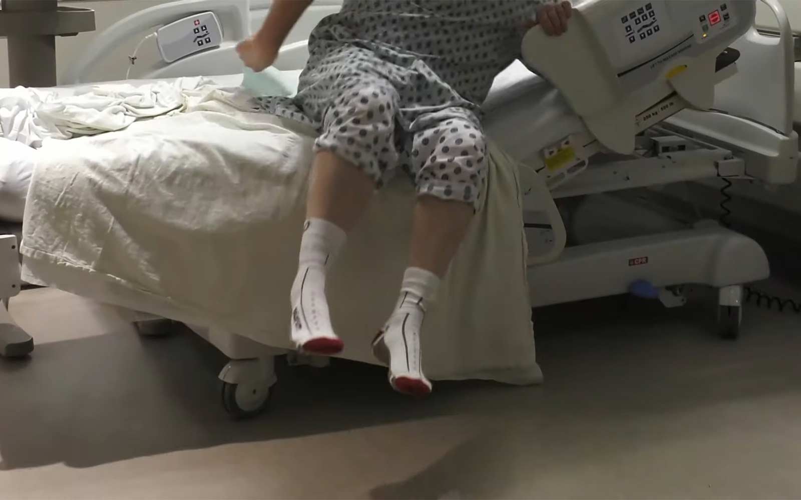 Smart Sock Fall Prevention Hospital Bed